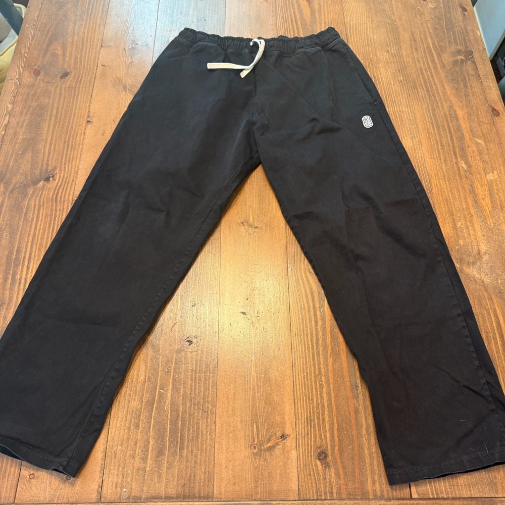 Standard Issue Slacker Pants Relaxed Fit Elastic Waistband Black Size XL Skater